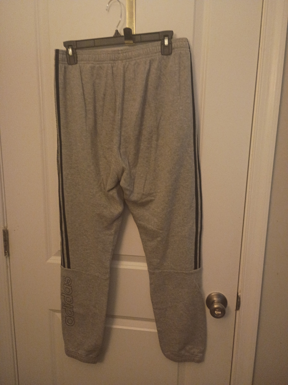 adidas Gray SweatPants with Black Side Stripes - Picture 7 of 7